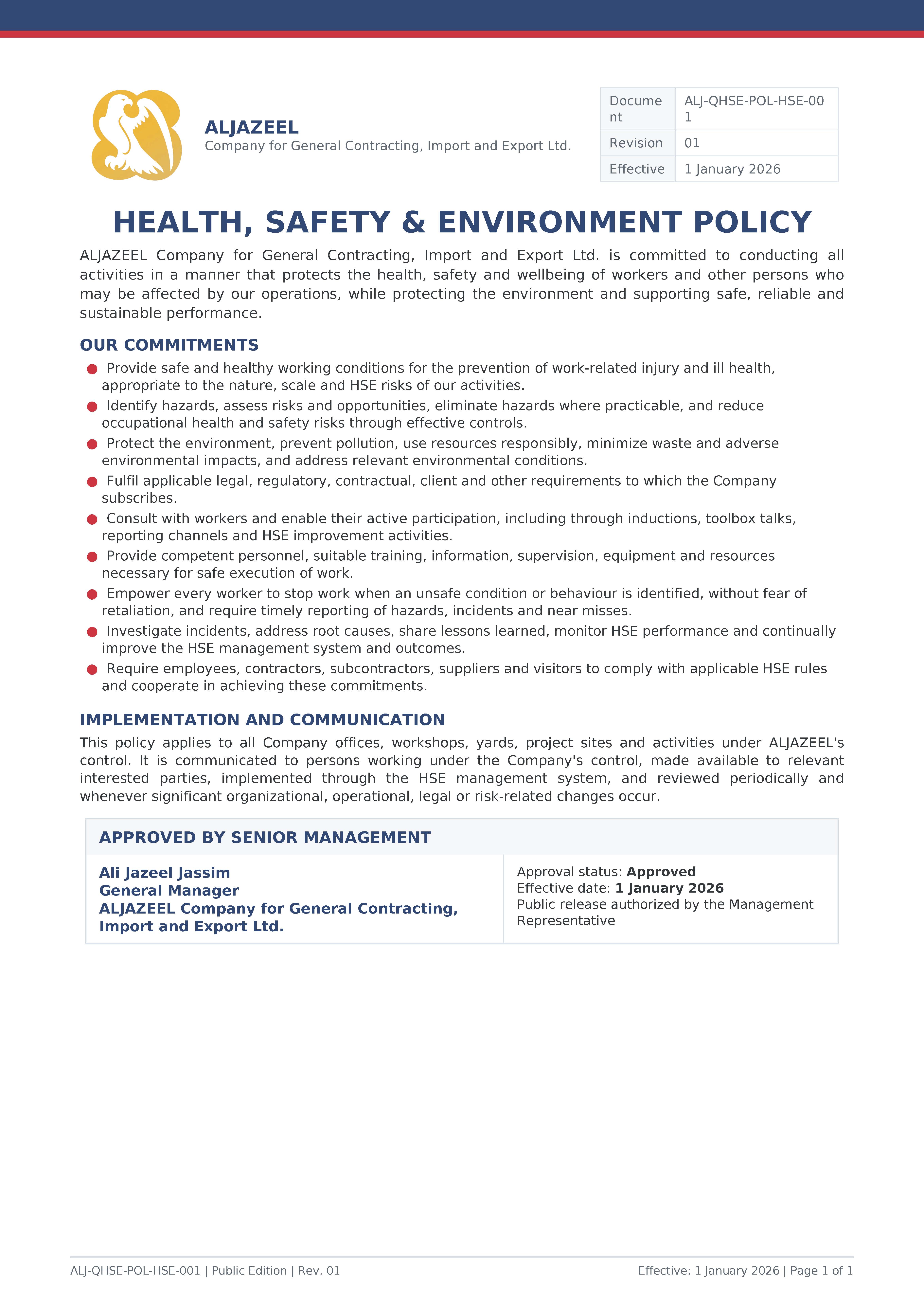 HSE Policy