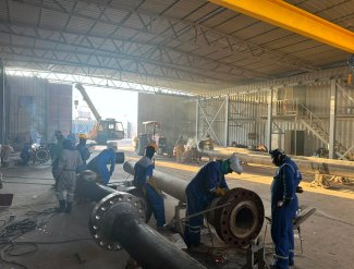ALJAZEEL field team carrying out industrial work